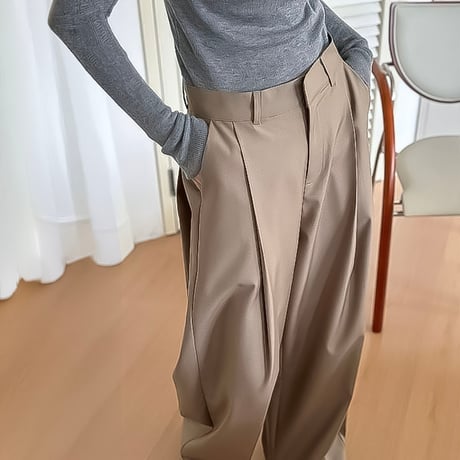 relaxed tuck wide pants /3color　NK2182