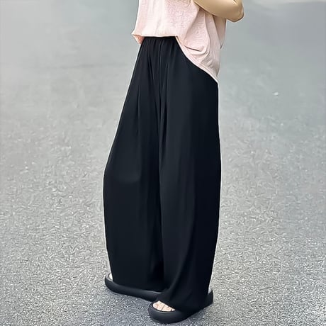 relaxed airy gather wide pants /3color　NK2213