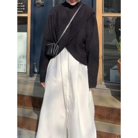 asymmetry cut knit /2color　NK1321