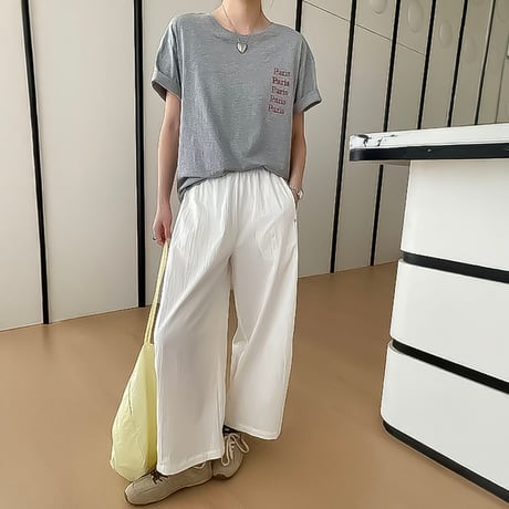 paris logo relaxed blend tee /4color　NK2235