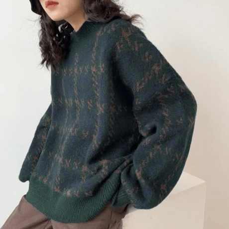 retro high neck knit/2color　NK1711