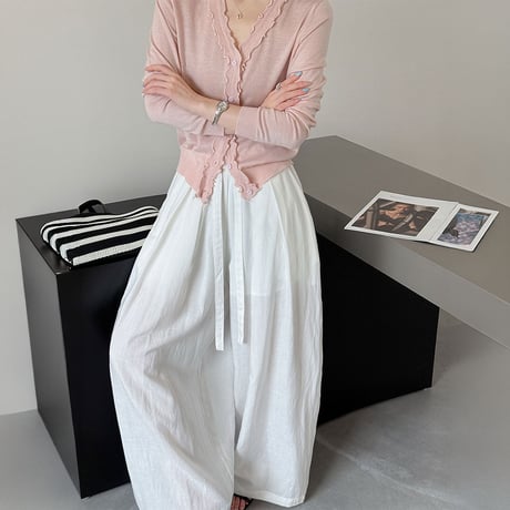 relaxed wide linen pants /2color　NK2224