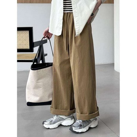 drawstring wide pants /3color　NK1138