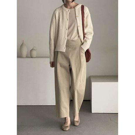 cropped tuck pants /3color　NK1120