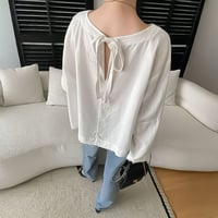 back ribbon design blouse /3color　NK2311