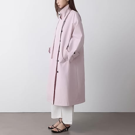 relaxed stand collar long coat /3color　NK2189