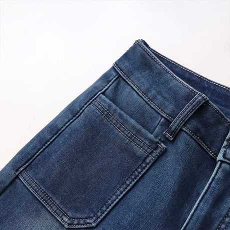 high waist flare pocket denim /2color　NK2169
