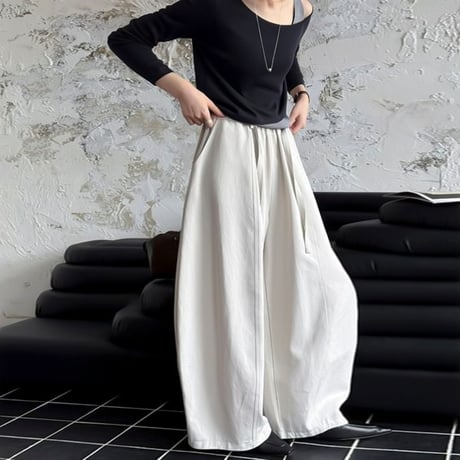 volume tuck wide pants /3color　NK1943