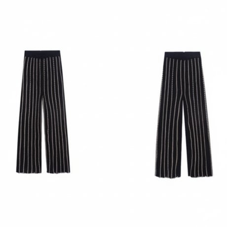 contrast stripe knit pants　NK1963