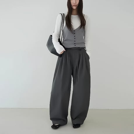 relaxed wrap wide pants /3coloe　NK2190