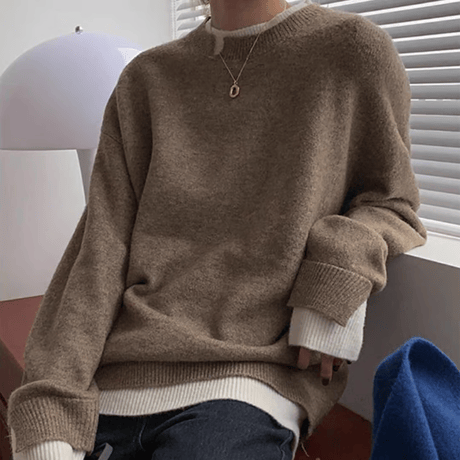 layered knit tops /2color　NK1588