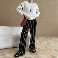 contrast stripe knit pants　NK1963