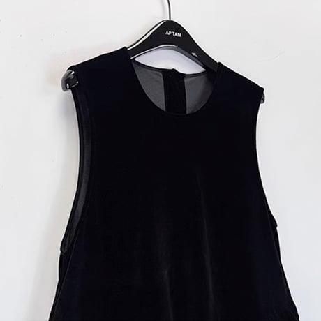 sleeveless velvet vest dress　NK1781