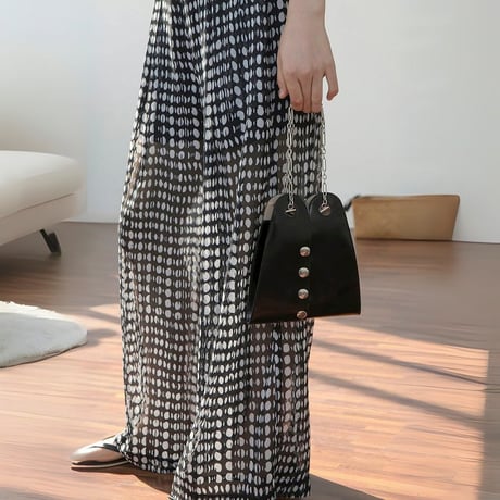 sheer random dot wide pants NK1360