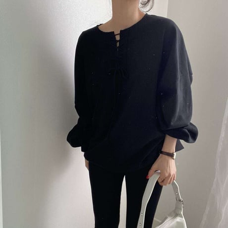 lace-up tops /2color　NK1067