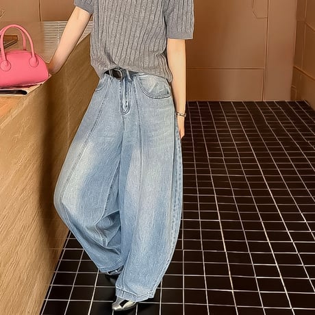 relaxed wide denim pants　NK2193