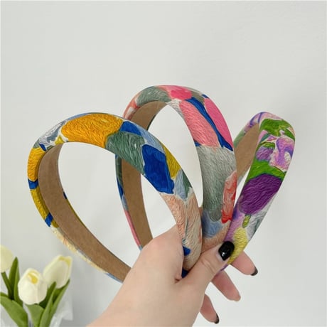 color paint hair headband /3color　NK1601