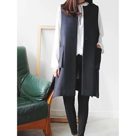 side button gilet /2color　NK1282