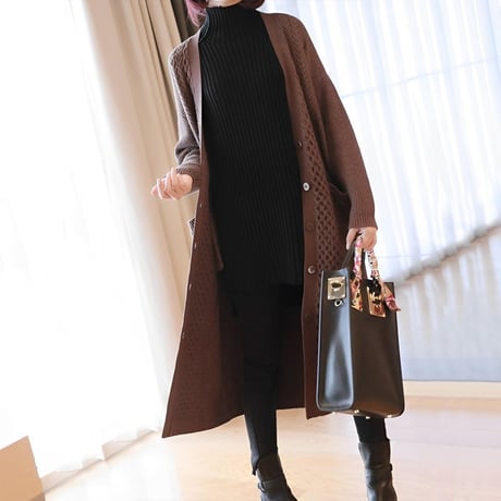 high neck rib knit vest /2color　NK1664
