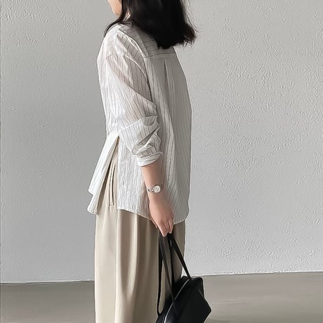 side slit striped shirt /2color　NK2187