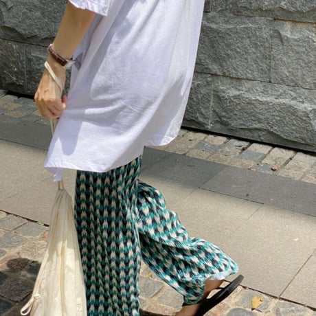 pleats wide leg pants　NK1396