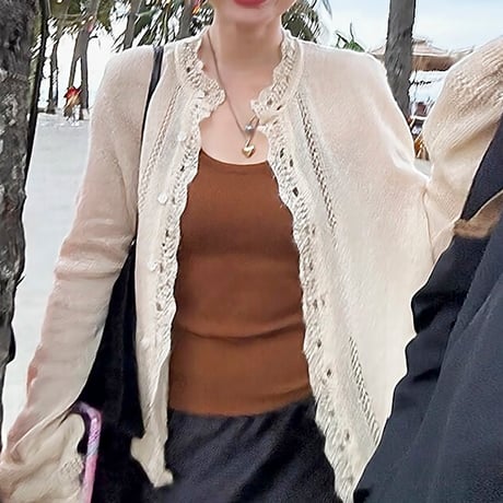 delicate elegance lace cardigan /2color　NK1720