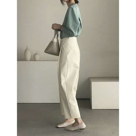 cropped tuck pants /3color　NK1120