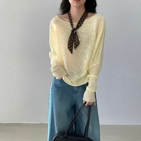 off shoulder dolman knit /7color　NK2316