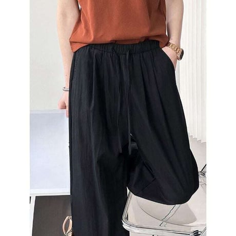 drawstring wide pants /3color　NK1138