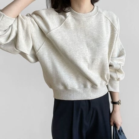 raglan volume sleeve sweat pullover /2color　NK1993