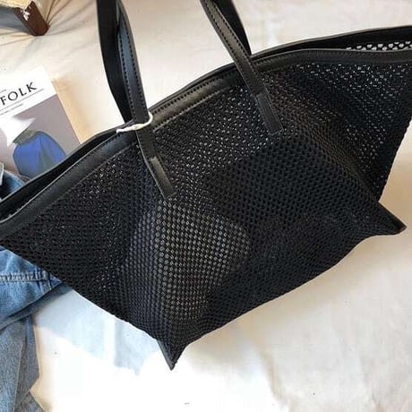 big mesh tote bag /3color　NK1171