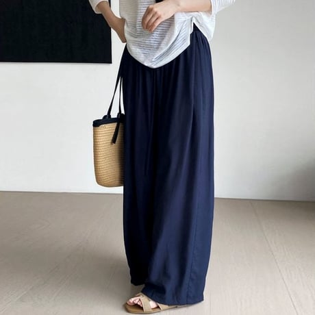 drape flowy easy pants /4color　NK1831