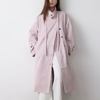 relaxed stand collar long coat /3color　NK2189