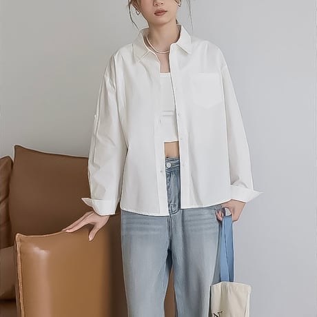 back slit button relax shirt /3color　NK2195