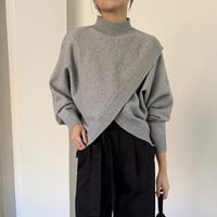 asymmetry cut knit /2color　NK1321