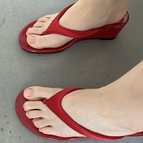 low wedge thong sandal /4color　NK1838
