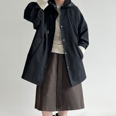 bicolor cuff hooded jacket /2color　NK2129