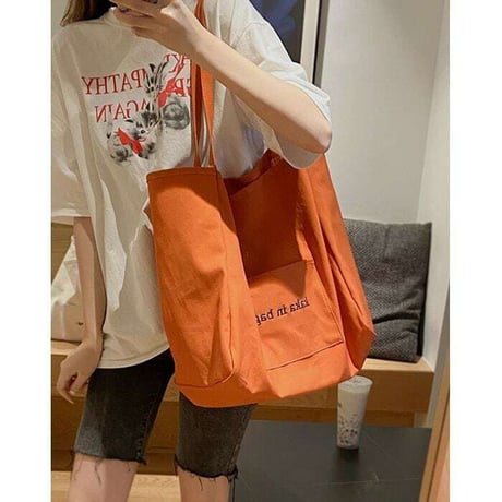 logo large tote bag /4color　NK1180