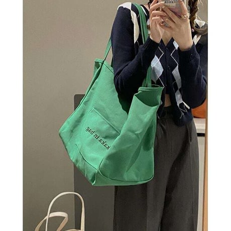 logo large tote bag /4color　NK1180