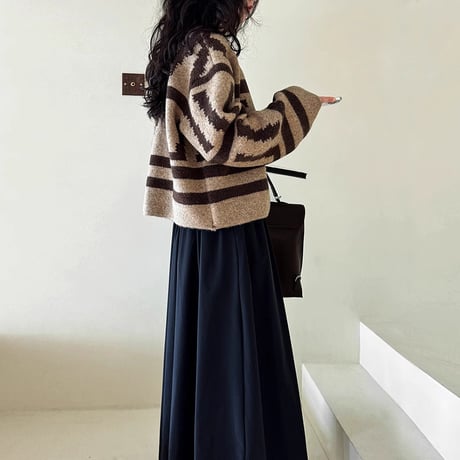 v neck buttonless knit cardigan /2color　NK1512