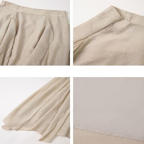 asymmetry flare layered skirt /2color　NK2304