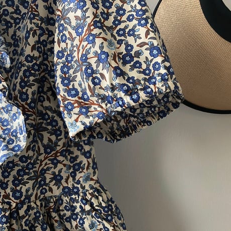 ruffle peplum floral blouse　NK2179