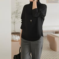 bottle neck smooth pullover　NK2096