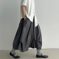 asymmetry tier gather skirt /2color　NK2296