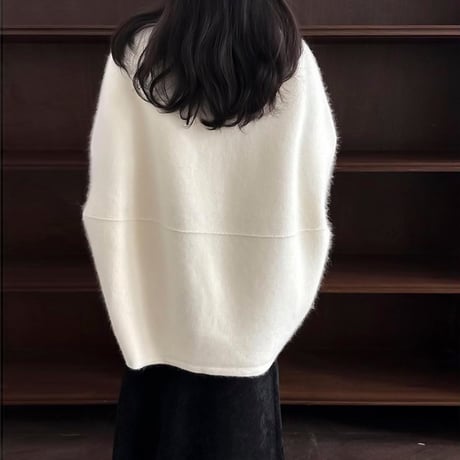 dolman cocoon knit vest /3color　NK2081