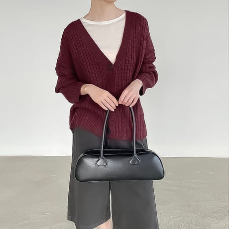 chunky knit vneck cardigan /3color　NK2191