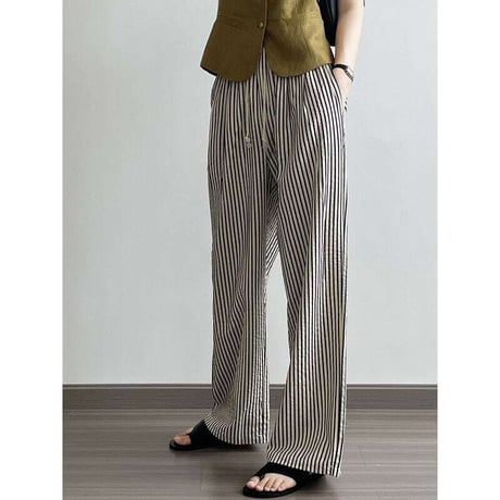 stripe wide leg pants　NK1112