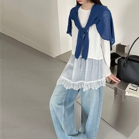 lace layered docking top　NK2183