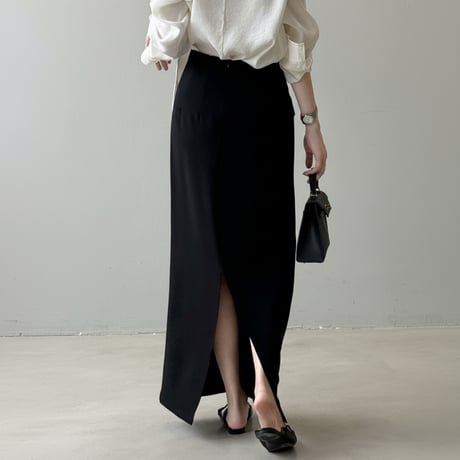 back slit straight long skirt　NK1976
