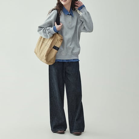 round neck faux two piece sweatshirt　NK1657